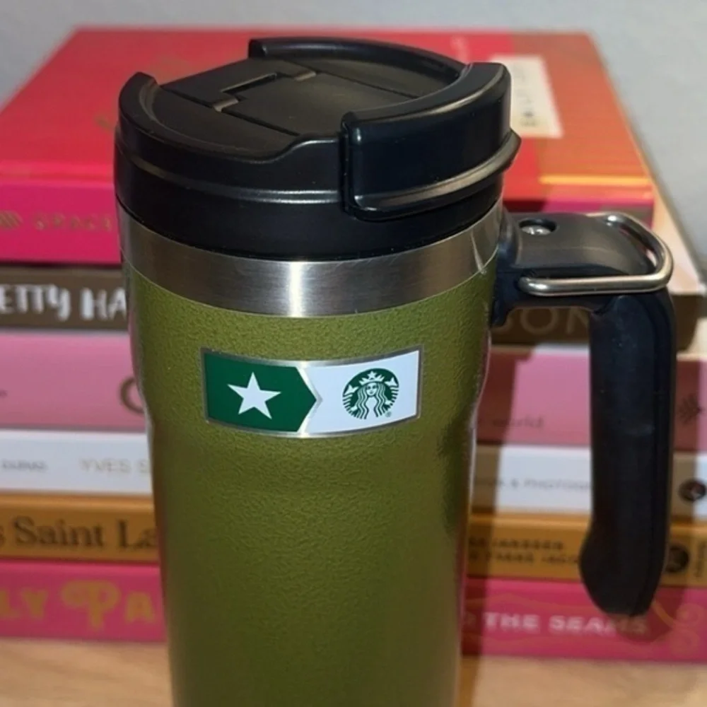 Starbucks x Stanley Military Army Commitment Green Hammered‎ Steel Tumbler 20 oz - Picture 7 of 8